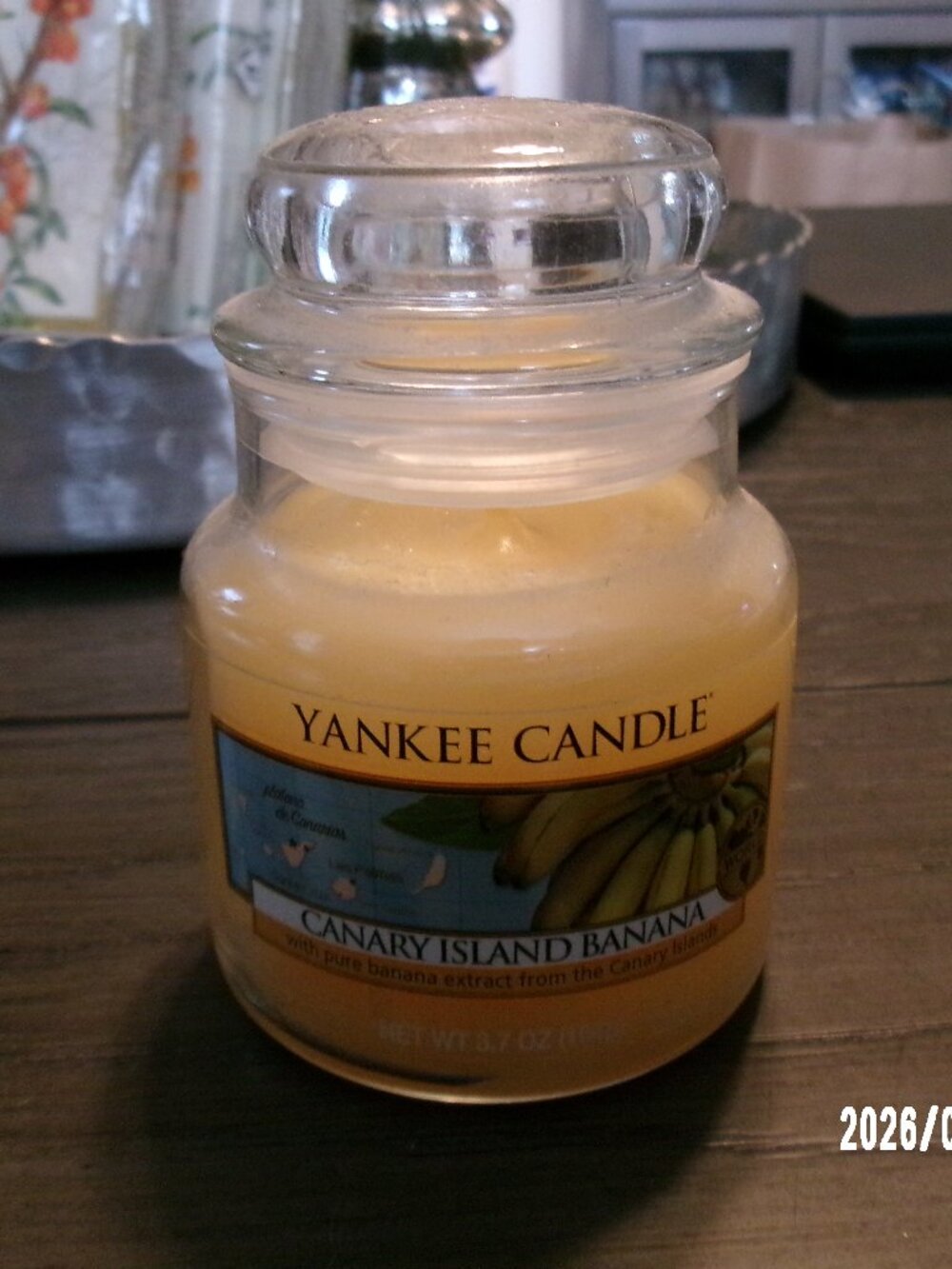 Yankee Candle Canary Island Banana Small Jar Candle 3.7 Oz Rare Discontinued